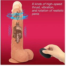 Load image into Gallery viewer, Remote control vibrating dildo with free lube and penis ring.
