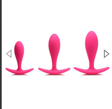 Load image into Gallery viewer, Rump Bumpers 3 Piece Silicone Anal Plug Set - Pink