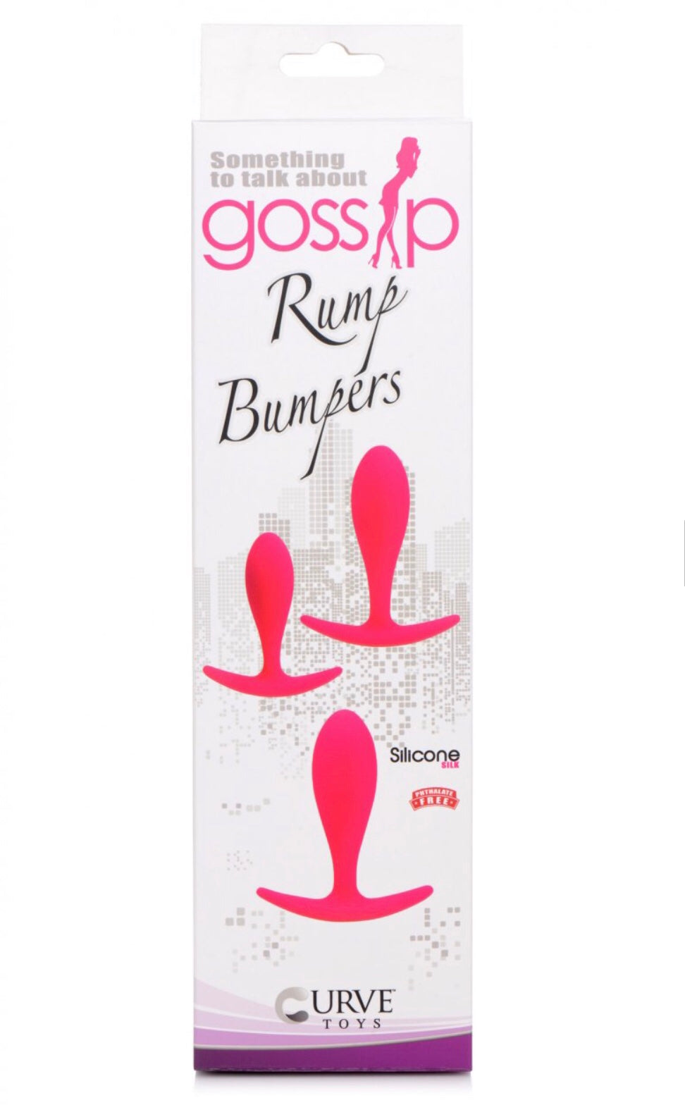 Rump Bumpers 3 Piece Silicone Anal Plug Set - Pink